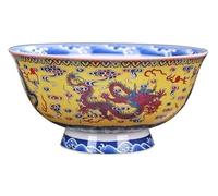 RUTHYEARS Chinese style ceramic bowl,Ancient Porcelain Bowl,Chinese Ancient Palace Style Porcelain Rice Bowl, Pottery Foot Bone China Dragon Pattern Bowl Bowl Tableware(15.6x7.8cm)