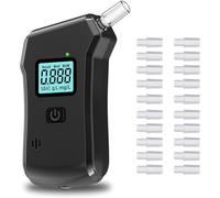 RUTIDA Breathalyzer Alcohol Tester UK Breathalysers, Professional Dual Sensor Digital Breathalyzer Portable Breathalyser Home Personal Professional Use with 20 Mouthpieces