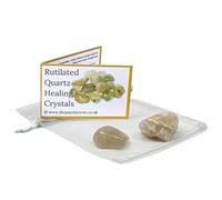 Rutilated Quartz Rough 'n' Tumble Crystal Pack
