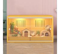 Rutin Chicken Breeding Box, Pet-specific Duck House, Golden Bear Villa, Landscaped Pigeon and Hamster Cage, Ventilated and Breathable(Yellow)
