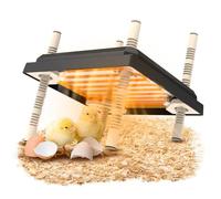 Rutin Chicken Brooder For 15 Chicks, Adjustable Height Brooder Heater 22 Watts, Brooder Heater For Chicks, Chick Brooder Heating Plate With Easy Clean Plate 10" X 10" (Black)