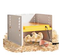 Rutin Chicken Brooder For 15 Chicks, Adjustable Height Brooder Heater 22 Watts, Brooder Heater For Chicks, Chick Brooder Heating Plate With Easy Clean Plate 10" X 10" (Upgrade-Yellow)