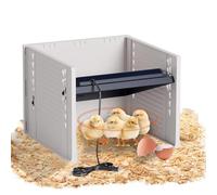 Rutin Chicken Brooder For 15 Chicks, Adjustable Height Brooder Heater 22 Watts, Brooder Heater For Chicks, Chick Brooder Heating Plate With Easy Clean Plate 10" X 10" (Upgrade-Black)