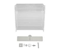 Rutin Chicken Feeder, Automatic Bird Cage Feeder, Clear Acrylic Food Dispenser with Adjustable Baffle and Large Capacity, Small Animal Feeding Supplies for Parrots Budgerigars Cock (S)