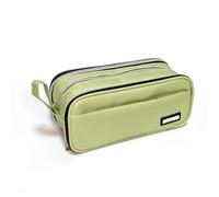 Rutiyoka Large Pencil Case Pouch, Extra Big Pencil Bag with 4 Compartments for Kids, Oxford Cloth Pen Bag with Zipper, Pencil Organizer, Cute Aesthetic School Supplies for Teen Girls Boys Adults Green