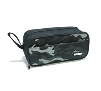 Rutiyoka Large Pencil Case Pouch, Pencil Bag with 3 Compartments for Kids, Camouflage Pen Bag with Zipper, Pencil Organizer, Cute Aesthetic School Supplies for Teen Girls Boys Adults Black