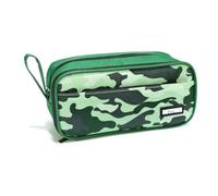Rutiyoka Large Pencil Case Pouch, Pencil Bag with 3 Compartments for Kids, Camouflage Pen Bag with Zipper, Pencil Organizer, Cute Aesthetic School Supplies for Teen Girls Boys Adults Green