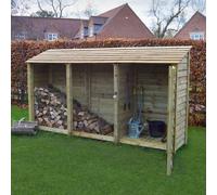 Rutland County Garden Furniture Empingham 6Ft Tool Store - L75 X W340 X H180 Cm - Light Green