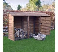 Rutland County Garden Furniture Empingham 6Ft Tool Store - L75 X W340 X H180 Cm - Rustic Brown