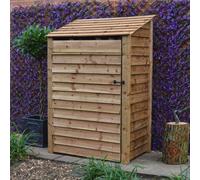 Rutland County Garden Furniture Greetham 6Ft Log Store With Doors - L80 X W123 X H181 Cm - Rustic Brown