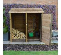 Rutland County Garden Furniture Hambleton 6Ft Tool Store - L80 X W180 X H181 Cm - Rustic Brown