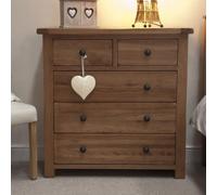 Rutland Oak 3+2 Drawer Chest