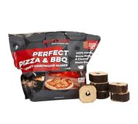 Rutland Perfect Pizza & BBQ Gourmet Hardwood Hunks, All Natural Wood Chunks Designed for Pizza Ovens, Smokers & BBQ Grilling, Pressed Hickory with No Additives or Accelerants, 8 lb Bag