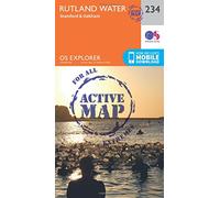 Rutland Water Map | Weatherproof | Stamford & Oakham | Ordnance Survey | OS Explorer Active Map 234 | England | Walks | Hiking | Maps | Adventure
