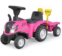 Rutscher New Holland T7 Tractor - from 12 Months, Seat Height 270 mm, Tilt Protection, Faithful Look, Trailer with Shovel and Rake, LED Light