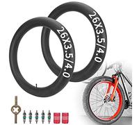 RUTU 2-Pack 26x4 Fat Tire Tube,26 * 3.5/4.0 Bicycle Tube with 32mm Schrader Valve and Installation Accessorie - Fit for Ebike/Mountain Bike Fat Tire Tubes - Premium Heavy Butyl Inner Tube