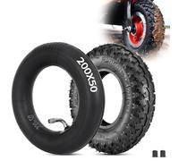 RUTU 200x50 Inner Tube and Tire for Scooter Wheels | High Rubber Content, TR87 Bent Valve, Replacement for Razor,Pro Dirt,Drift Cart,Electric Scooters,Dune Buggy