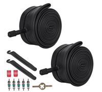 RUTU 27.5 Bike Tube 27.5x1.75/1.95/2.10/2.125 Bicycle Tube AV32mm Schrader Valve Compatible with Mountain Trail Cruisers MTB City Bike Tires with Tire Levers 2 Pack