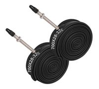 RUTU 700c Bike Tube for 700x23-25c, 700x28-32c, 700x35-43c, 28 inch Bicycle Inner Tube for Road Bike, Gravel Bike, Mountain Bike, Cruiser Bike, Butyl Rubber Tubes, Presta Valve 60mm FV60, 2 Pack