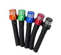 RUTU Valve Stem Cap - 5 Pcs Universal Tank Vent Hose Set for Motorcycle, ATV Quad, Dirt Pit Bike - Aluminum, Rubber - Black, White