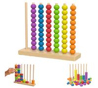 RUTYAUB Colour Stack Challenge Game, Fast Pattern Challenge Ring Stack Puzzle for 2 Players, Colour Matching Educational Learning Games Sensory Toys For Kids (max) (a)