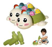 RUTYAUB Whack A Mole Game, Interactive Turtle Shape Hammering Toy Durable Spring Mechanism, Supports Early Development Focus for Thinking and Motor Practice Through Fun (2pcs)