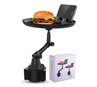 Ruucy Car Holder Tray Table, Universal Car Tray with Phone Holder, 360° Rotating Swivel Arm and Adjustable Extendable Base