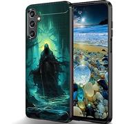 RUUHLJLET Designed for Samsung Galaxy A14 5G 6.6" 2023 Case,Brushed Texture Soft TPU Slim Fit Protective Phone Cover,Ghost Assassin