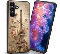 RUUHLJLET Designed for Samsung Galaxy S26 Plus 6.7-Inch,Soft Frosted Case Provides Full Protection (Paris Eiffel Tower Rose Butterfly)