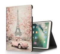 RUUHLJLET for Samsung Galaxy Tab A11 Plus 2025/ Tab A9 Plus 2023 11 inch Tablet Case,Auto Wake/Sleep,Adjustable Stand Protective Cover - Paris Cherry Blossom Eiffel Tower Pink Beetle