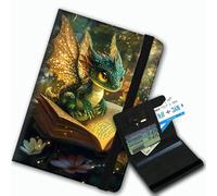 RUUHLJLET Passport Cover,Multi-Functional Travel Wallet,Stylish & Durable RFID Blocking Passport Holder, Travel Essentials for Men and Women, Fantasy Dragon, Minimalist
