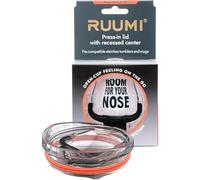 Ruumi Ergonomic Lid with Recessed Center - Compatible with 10-24 oz Tumblers and Mugs Including Yeti Rambler, Swig and Ozark Trail (Coral)