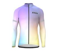 RUUN Men’s Cycling Jersey Full Sleeve Thermal Cold Wear Roubaix Top Bike Racing Windproof Jacket Perfect for winters. (UK, Alpha, One Size, Regular, Regular, XX-Large, Yellow)
