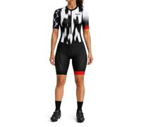 RUUN Women's Aero Cycling Skinsuit One Piece Bike Racing Suit with Padded Shorts Breathable Quick Dry Triathlon Road Bodysuit (S)