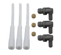 RUURUU 3-Pack Fuel Tank Vent Connector Kit for Husqvarna 362, 372, 385, 385XP, 390, 390XP, 395 Chainsaws - OEM 537-09-93-01
