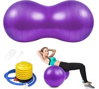 Ruutcasy Peanut Ball Kids Exercise Yoga Ball Anti-burst Pregnancy Birth Autism Sensory Toy Exercise Equipment for Kids Physical Therapy, Yoga, Pilates, Core Training for Girls and Boys with Pump