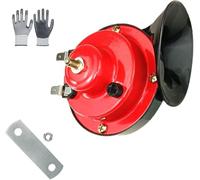 Ruuvee 300db Train Horn for Trucks 12v/24v,Super Loud Train Horn for Truck,Waterproof red electric snail horn,Air Horns Replacement Kit for Motorcycle,Truck,Bike,Boat,Universal Car Accessories(Red,1pc