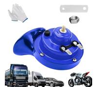 Ruuvee Horn, 300db Train Horn for Trucks, Red Electric Snail Horns, 12v/24v Super Loud Waterproof High Low Tone Air Double Horns Replacement Kit for Car,Motorcycle,Truck,Bike,Boat (Blue, 24V)