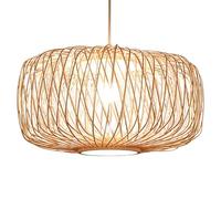 RuuXanthous 1-Light Lamp, Southeast Asian Style Decoration Chandelier Wicker Light with Fixtures for Dining Room Kitchen Island Living Room,E26 Hanging Lighting