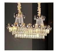 RuuXanthous Chandelier, Large Luxury Chandeliers for Staircase Designer Big Crystal Hanging Lamps for Ceiling Modern Home Decor Stair Lighting Lustre(Dimmable,L85cm)