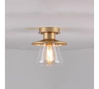 RuuXanthous chandelier, V-intage Ceiling Light Home Entryway Ceiling Light Fixture with Glass Shade Industrial Bar Flush Mount Ceiling Light Indoor Hallway Stairs Close to Ceiling Lights (Co