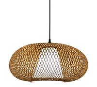 RuuXanthous Country Style Decorative Chandelier Fashion Bamboo Ceiling Hanging Lamp Vintage Home Decor Lighting Fixtures Creative Handwoven Wicker Pendant Lights for Bedroom Kitchen Island Re
