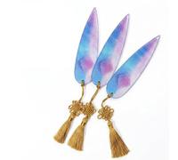 Ruvan Kpop Cosplay Prop Demon Hunter Darts Set of 3, Accessories for One Anime Costume, Resin Throwing Arrows with Tassels for Halloween, Carnival, Theme Party Performance, Blue/Purple Colour Gradient