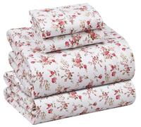 Ruvanti 100% Cotton California King Sheet Sets, 4 Pieces, Soft & Breathable Percale Weave Bedding, Deep Pocket 14", Hotel Standard, Crisp Cool Feel & Durable, Perfect Floral Sheets, Bouquet
