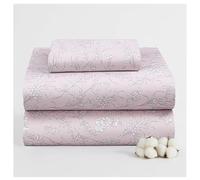 RUVANTI 100% Cotton Sheets Twin XL Size Bed Set - Silky Soft Sateen Weave for a Luxury Hotel Feel, 16" Deep Pocket, Cooling, Breathable & Durable, 3 Piece, Pink Fusion
