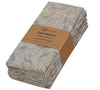 Ruvanti Cloth Napkins, Pack of 6, 45.7 x 45.7 cm, Soft and Absorbent, 100% Cotton, Washable and Reusable. Linen Napkin for Christmas, Dinner and Weddings, Parties - Sheet