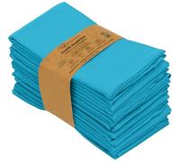 Ruvanti Cloth Napkins set of 12, 18x18 Inches Napkins Cloth Washable, Soft, Durable, Absorbent, Cotton Blend. Table Dinner Napkins Cloth for Hotel, Lunch, Restaurant, Wedding Event, Parties - Sky Blue