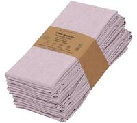 Ruvanti Cloth Napkins Set of 12, 18x18 Reusable Napkins Cloth Washable, Soft & Durable Table Napkin, Poly Cotton Fabric Dinner Napkins for Parties, Christmas, Thanksgiving, Weddings - Mauve