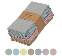 Ruvanti Cloth Napkins Set of 12, 18x18 Reusable Napkins Cloth Washable, Soft & Durable Table Napkin, Poly Cotton Fabric Dinner Napkins for Parties, Christmas, Thanksgiving, Weddings - Multicolor
