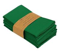 Ruvanti Cloth Napkins Set of 6, 18x18 Inches Napkins Cloth Washable, Soft, Durable, Absorbent, Cotton Blend. Table Dinner Napkins Cloth for Hotel, Lunch, Restaurant, Wedding Parties - Dark Green